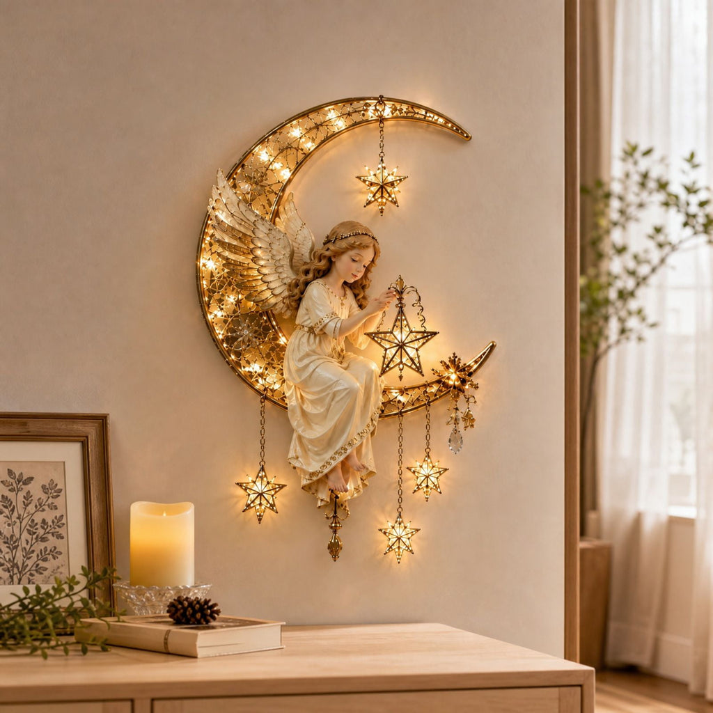 Lighted Christmas Stair Railing Garland Pack of 5 Santa Figures Snow Scene Ornament for Staircase Banister Indoor Display