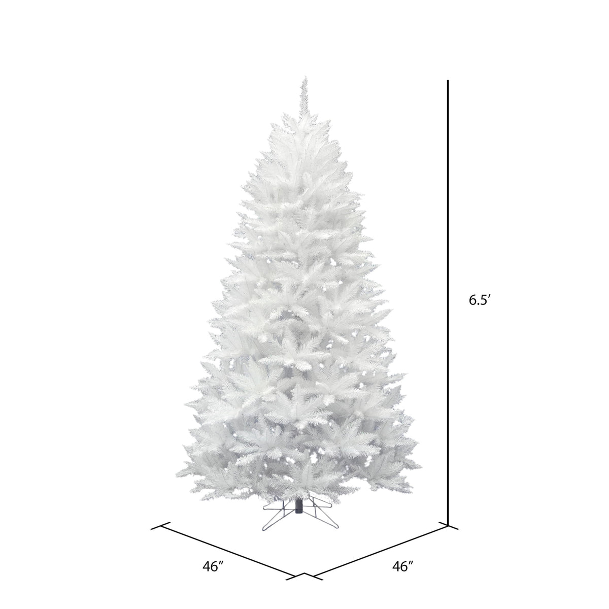Vickerman 6.5' Sparkle White Spruce Artificial Christmas Tree, Unlit
