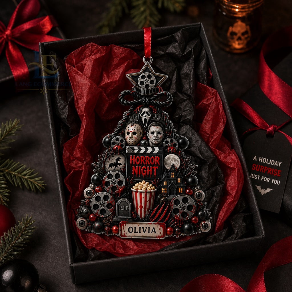 Christmas Ornament Acrylic Horror Movie Personalized Tree Hanging for Horror Fans