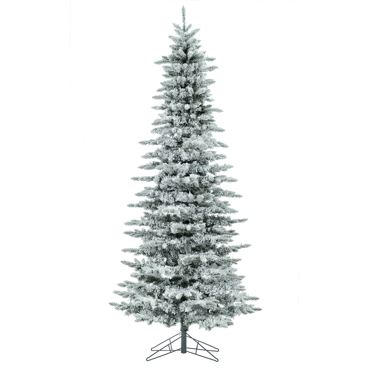 Vickerman 6.5' Flocked Utica Fir Slim Artificial Christmas Tree, Unlit