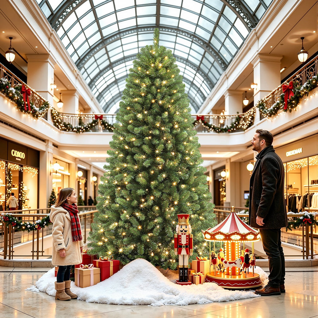 Lolsea 7ft Prelit Artificial Christmas Tree w/ Remote Control and Warm White & Color Changing Lights