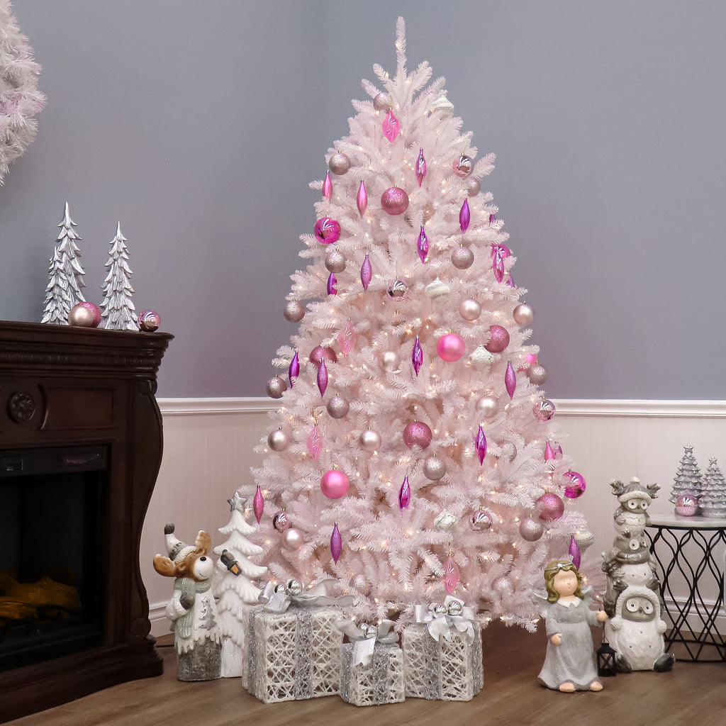 National Tree Company 6.5 ft. Artificial Dunhill Fir® Full Christmas Tree, White, Includes Stand