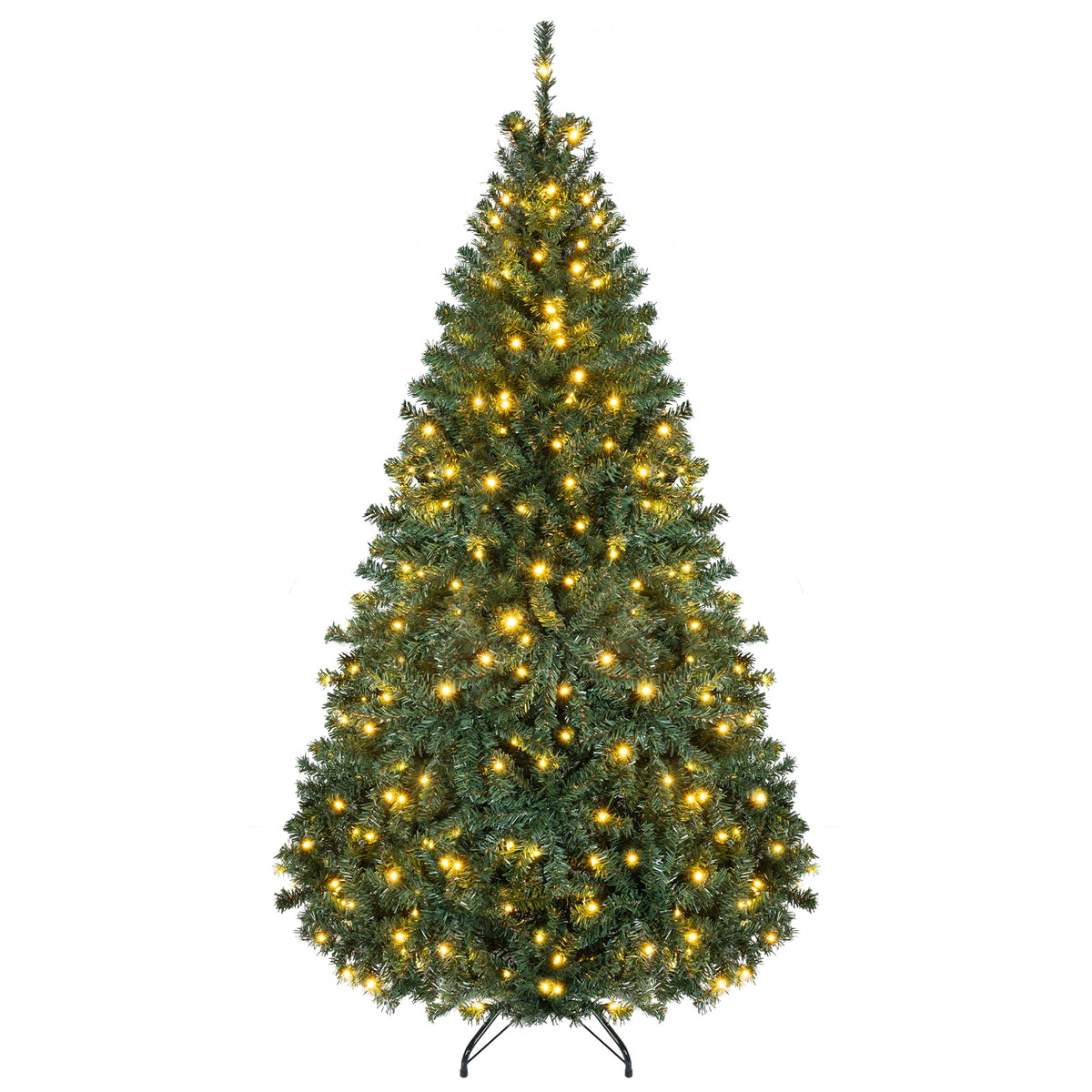 Costway 6Ft Pre-Lit Artificial Christmas Tree Hinged 350 LED Lights
