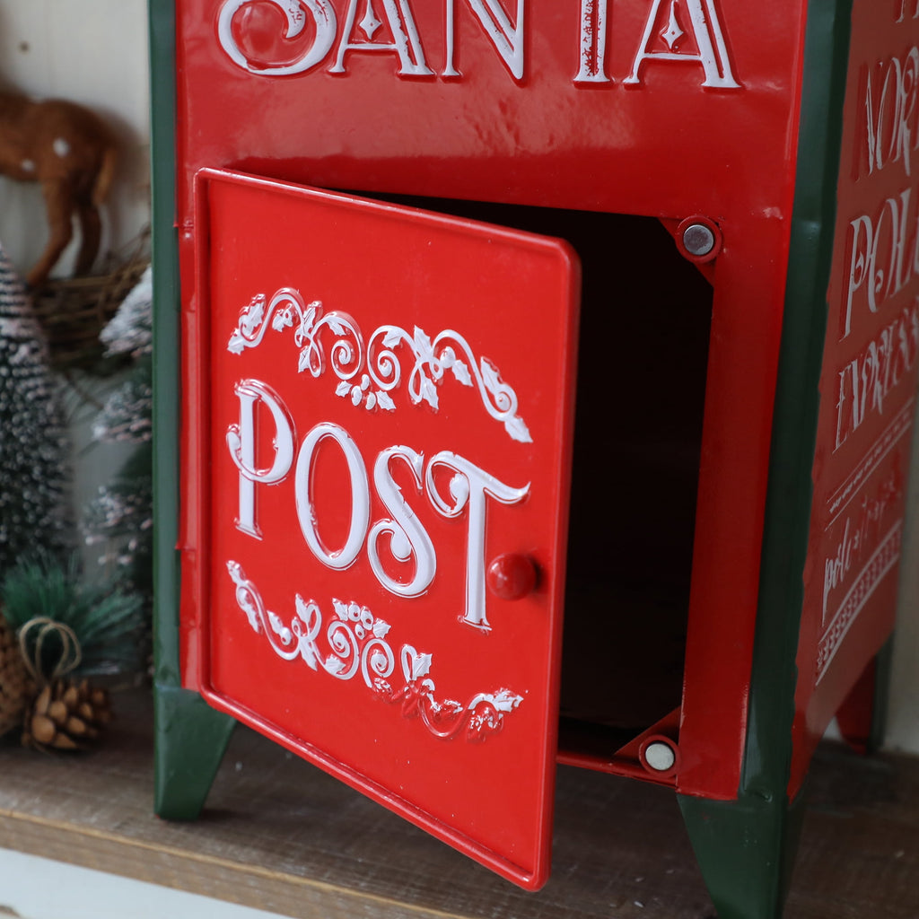 Christmas Mailbox Decoration Santa's Mailbox Letters To Santa Xmas Ornament Tabletop Christmas Decoration