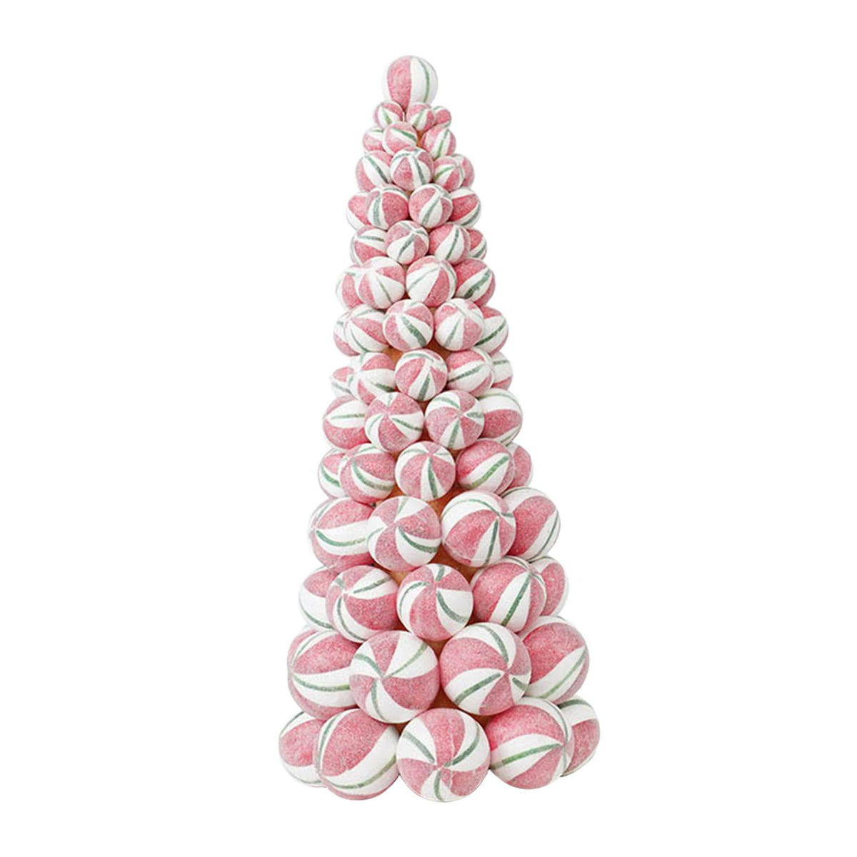CUTICATE Christmas Ball Tree Christmas Decorations Collection Table Decor Tabletop Xmas Tree Christmas Balls Ornament for Home Holiday Pink White
