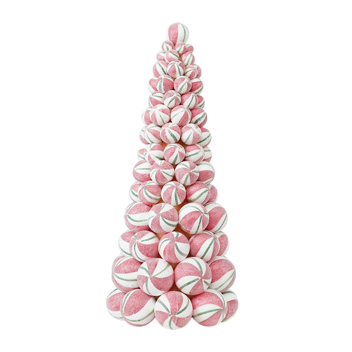 CUTICATE Christmas Ball Tree Christmas Decorations Collection Table Decor Tabletop Xmas Tree Christmas Balls Ornament for Home Holiday Pink White