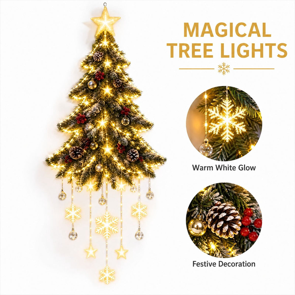 Lighted Christmas Stair Railing Garland Pack of 5 Santa Figures Snow Scene Ornament for Staircase Banister Indoor Display