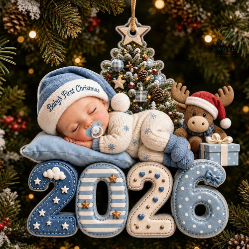 Baby First Christmas Ornament 2026 Moose Tree Keepsake