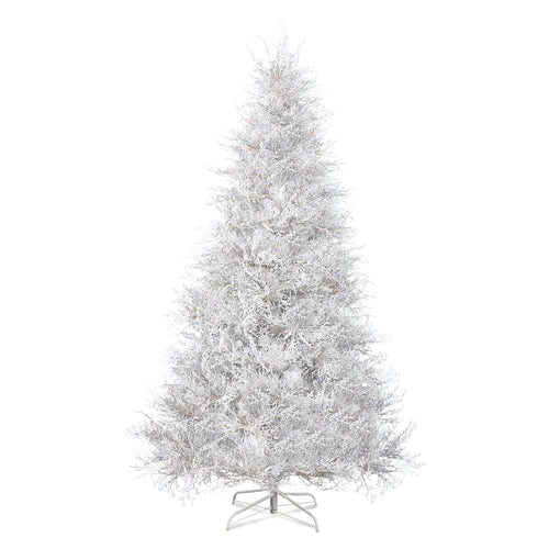 7FT White Christmas Tree, 400 LED Lights with 3 Modes Warm White Multi-color Macaroon, 1218 PE Branch Tips, Flame-Retardant, Reinforced Metal Stand, Indoor Living Room Entryway Office Holiday Decor