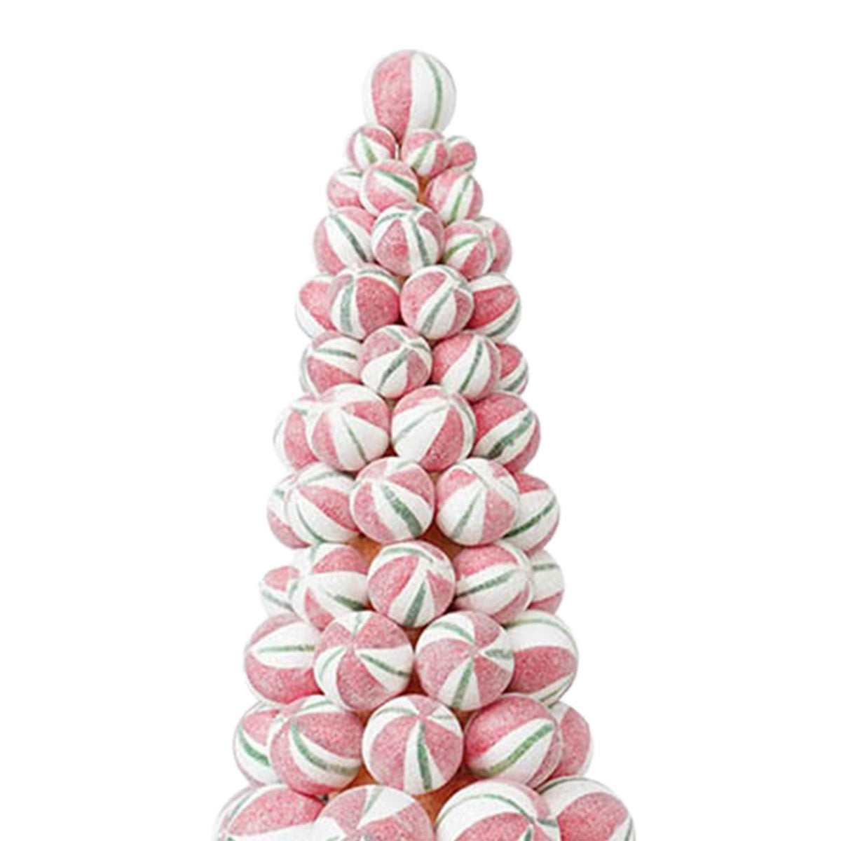 CUTICATE Christmas Ball Tree Christmas Decorations Collection Table Decor Tabletop Xmas Tree Christmas Balls Ornament for Home Holiday Pink White