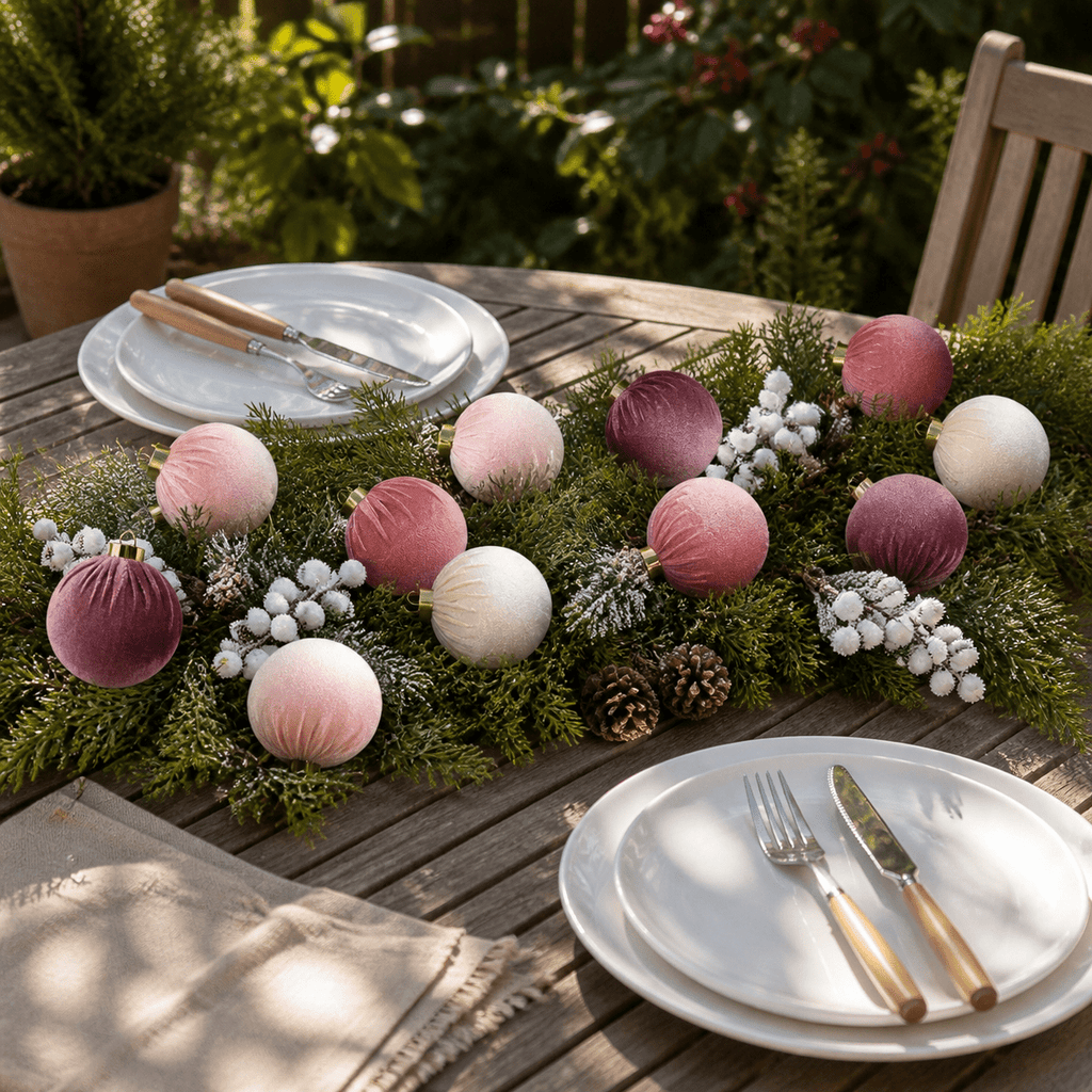 Christmas Ornaments Balls For Tree - 15pink & Teal Shatterproof Xmas Decorations Multicolor Beige 80mm 3.15inch