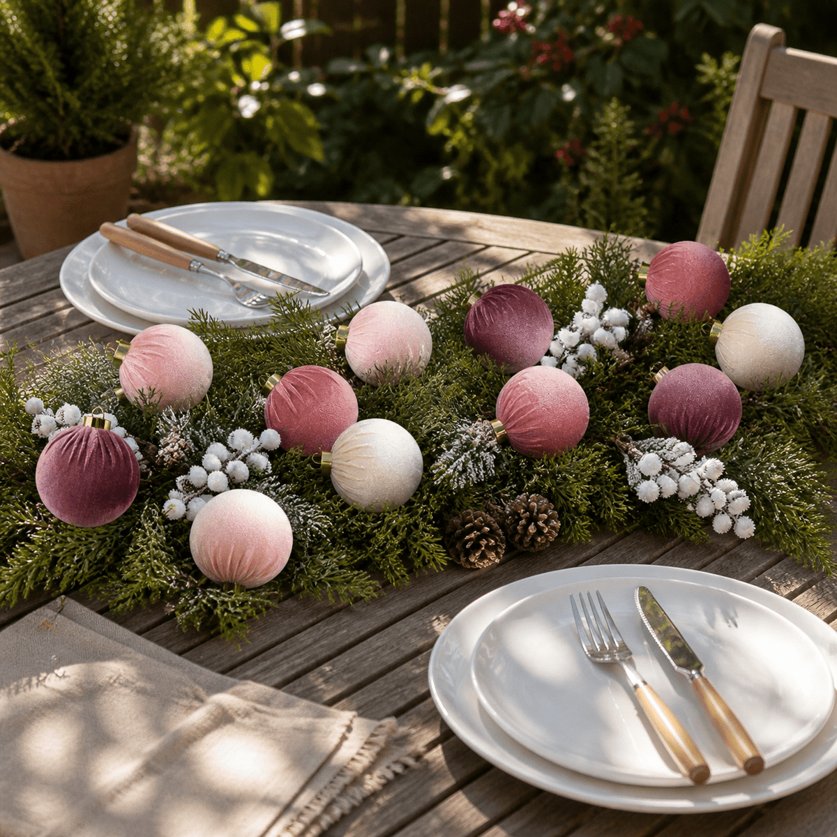 Christmas Ornaments Balls For Tree - 15pink & Teal Shatterproof Xmas Decorations Multicolor Beige 80mm 3.15inch