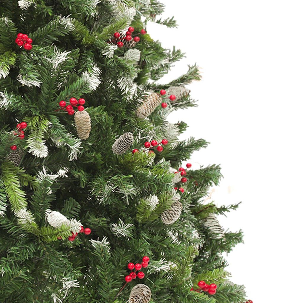 Uforic 7.5ft Pre-Lit Artificial Christmas Tree with 1398 Branch Tips&550 Lights, Remote Control, Green