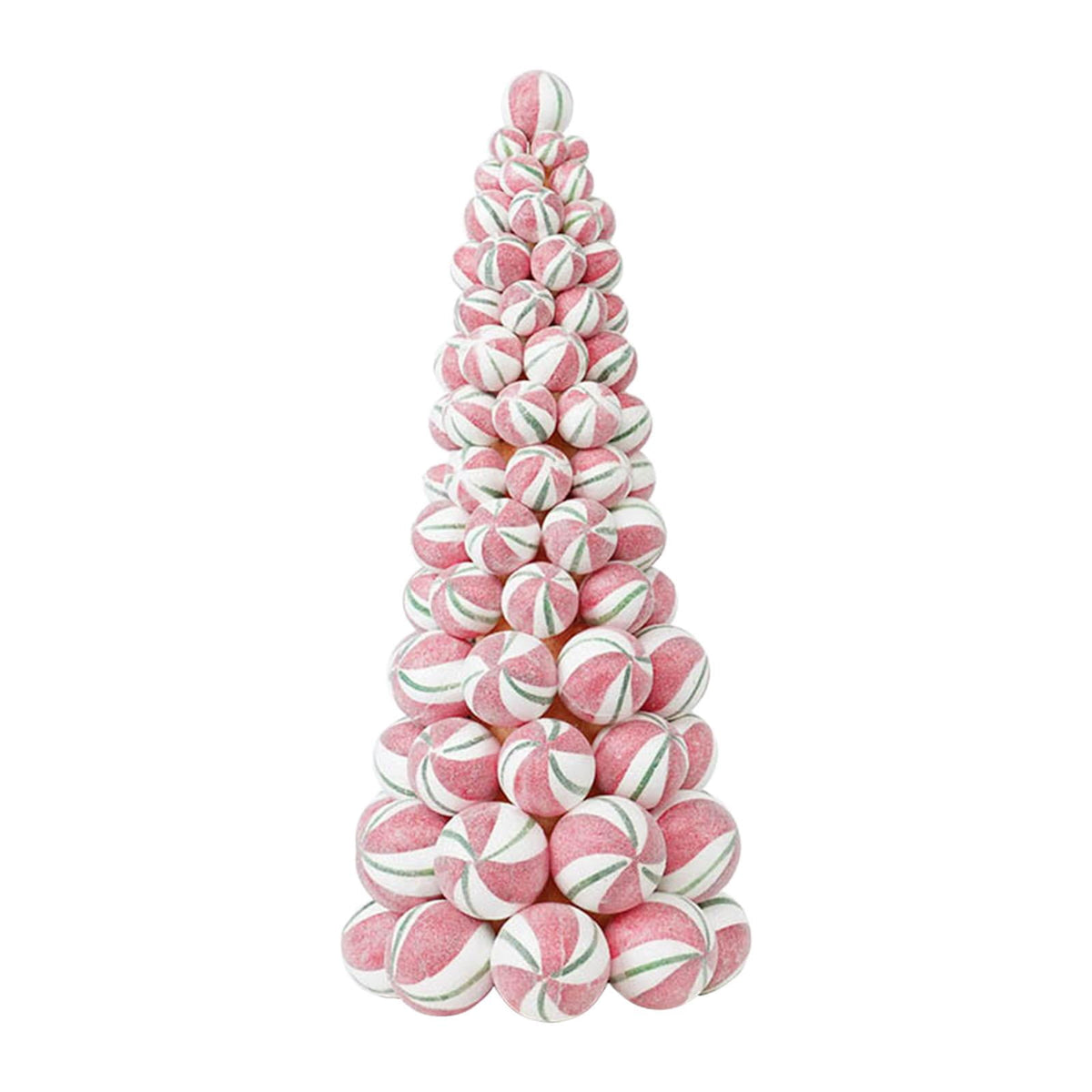 CUTICATE Christmas Ball Tree Christmas Decorations Collection Table Decor Tabletop Xmas Tree Christmas Balls Ornament for Home Holiday Pink White