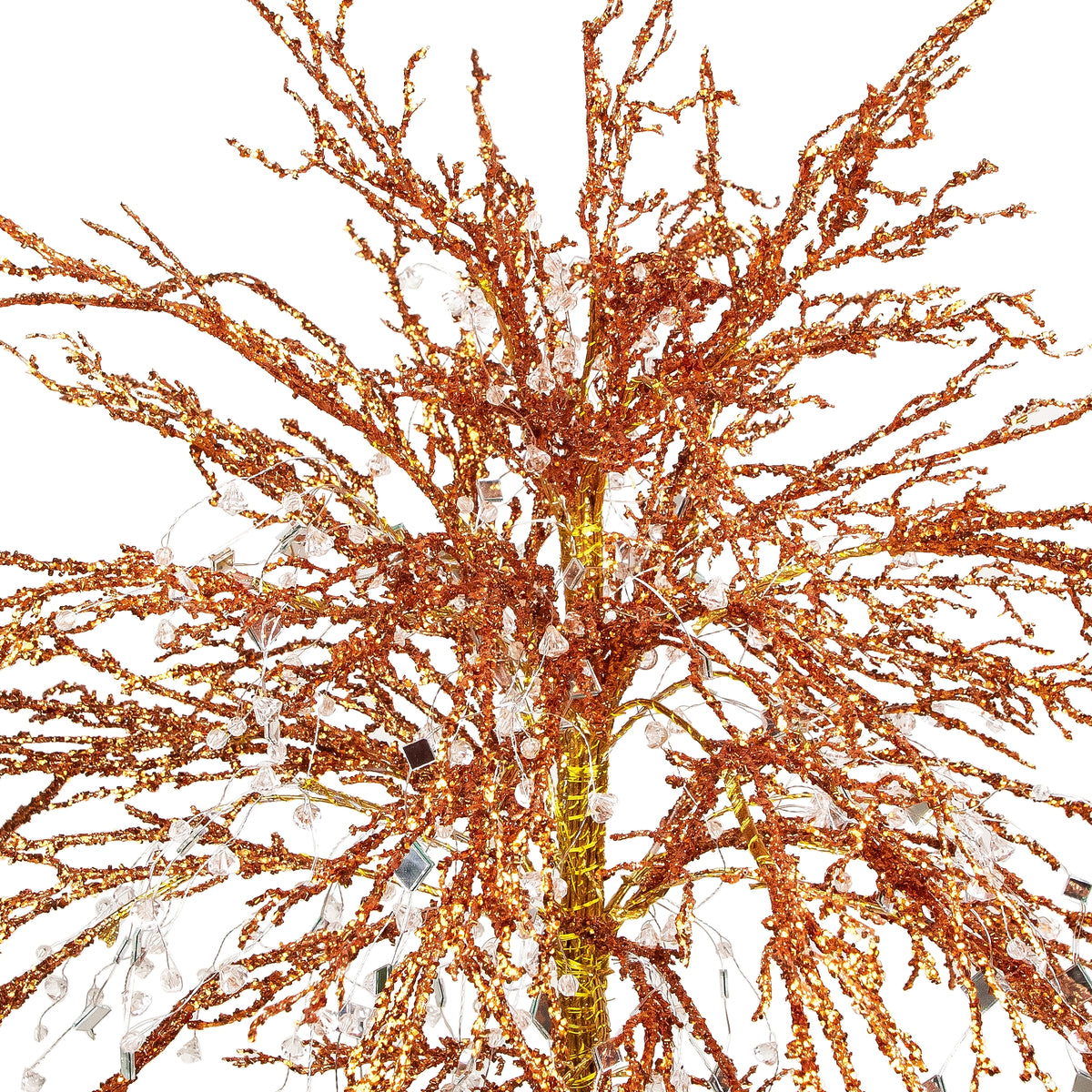 3.8' Potted Crystallized Glitter Full Artificial Christmas Tree - Unlit