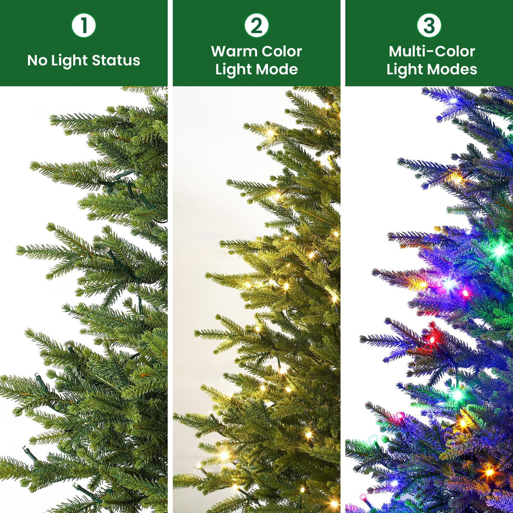 Lolsea 4ft Prelit Artificial Small Mini Christmas Tree with Color LED Lights, Remote Control and Timer, Perfect for Xmas Tabletop Decorations