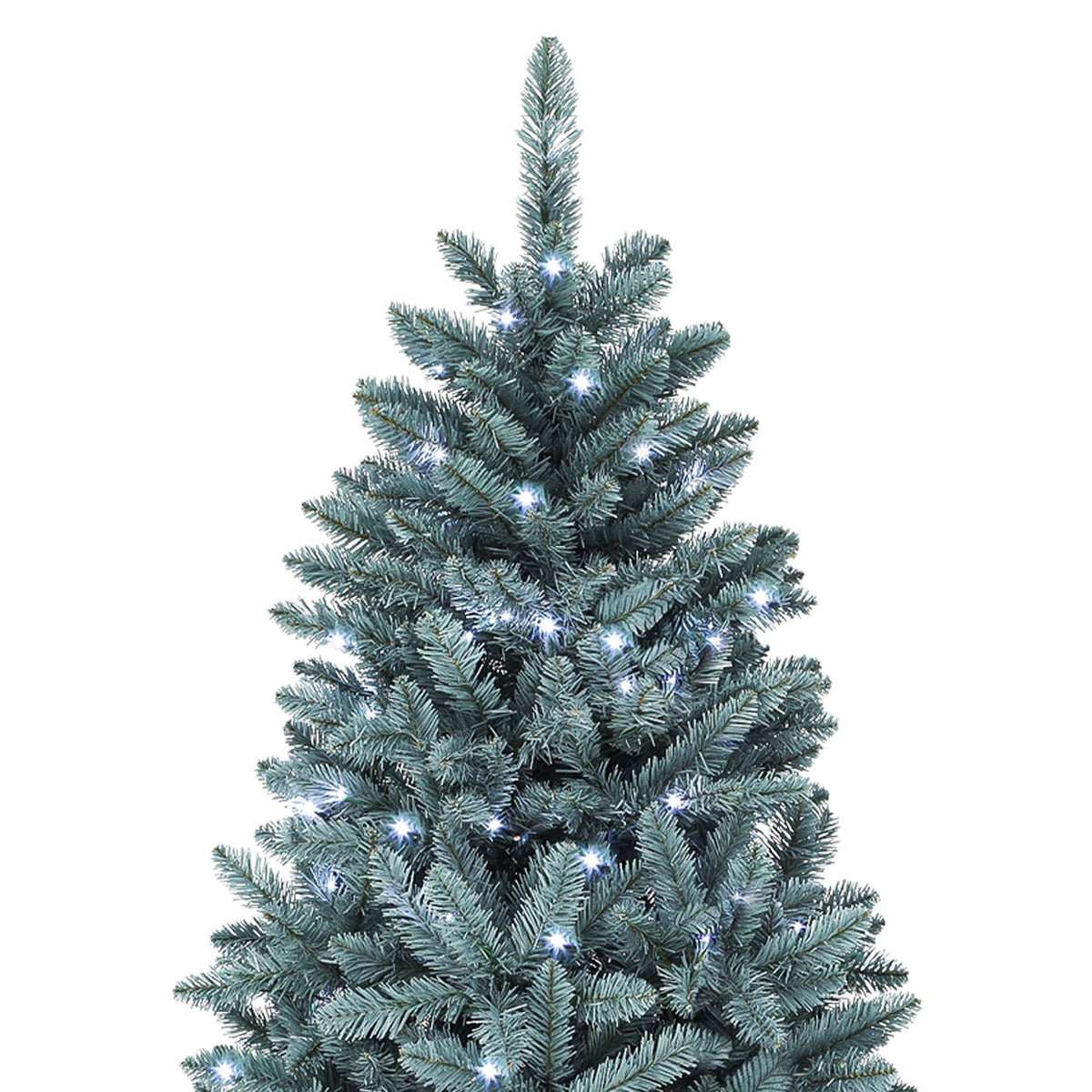 Uforic 6ft Pre-Lit Hinged Spruce Artificial Christmas Tree with 880 PVC Branch Tips & 450 Lights, Blue