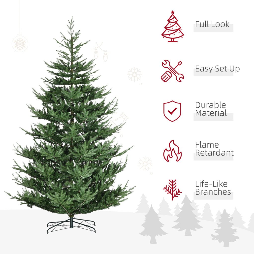HOMCOM Artificial Christmas Tree Holiday Xmas Tree with Pine Shape