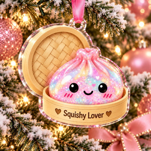 Christmas Ornament with Cute Squishy Lover Dumpling, Ornament Keepsake for Collectors