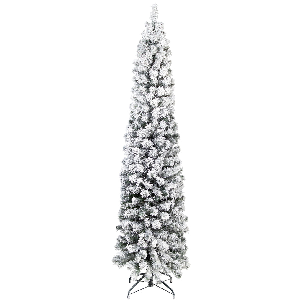 Northlight Pencil Flocked Pine Artificial Christmas Tree - 6' - Unlit