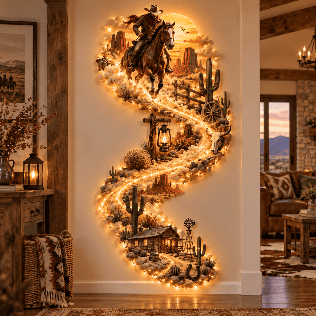 5Pcs Christmas Stair Banister Decoration Lighted Santa Snow Scene Garland for Stair Railing Indoor Holiday Home Ornament