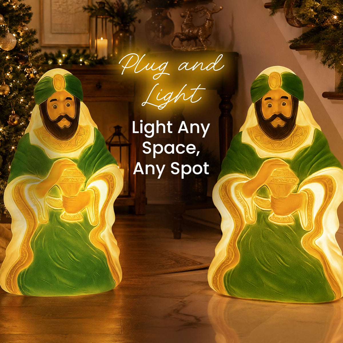 Union Products 74140 26 Inch LED Wiseman #3 Blow Mold Lighted Christmas Decoration