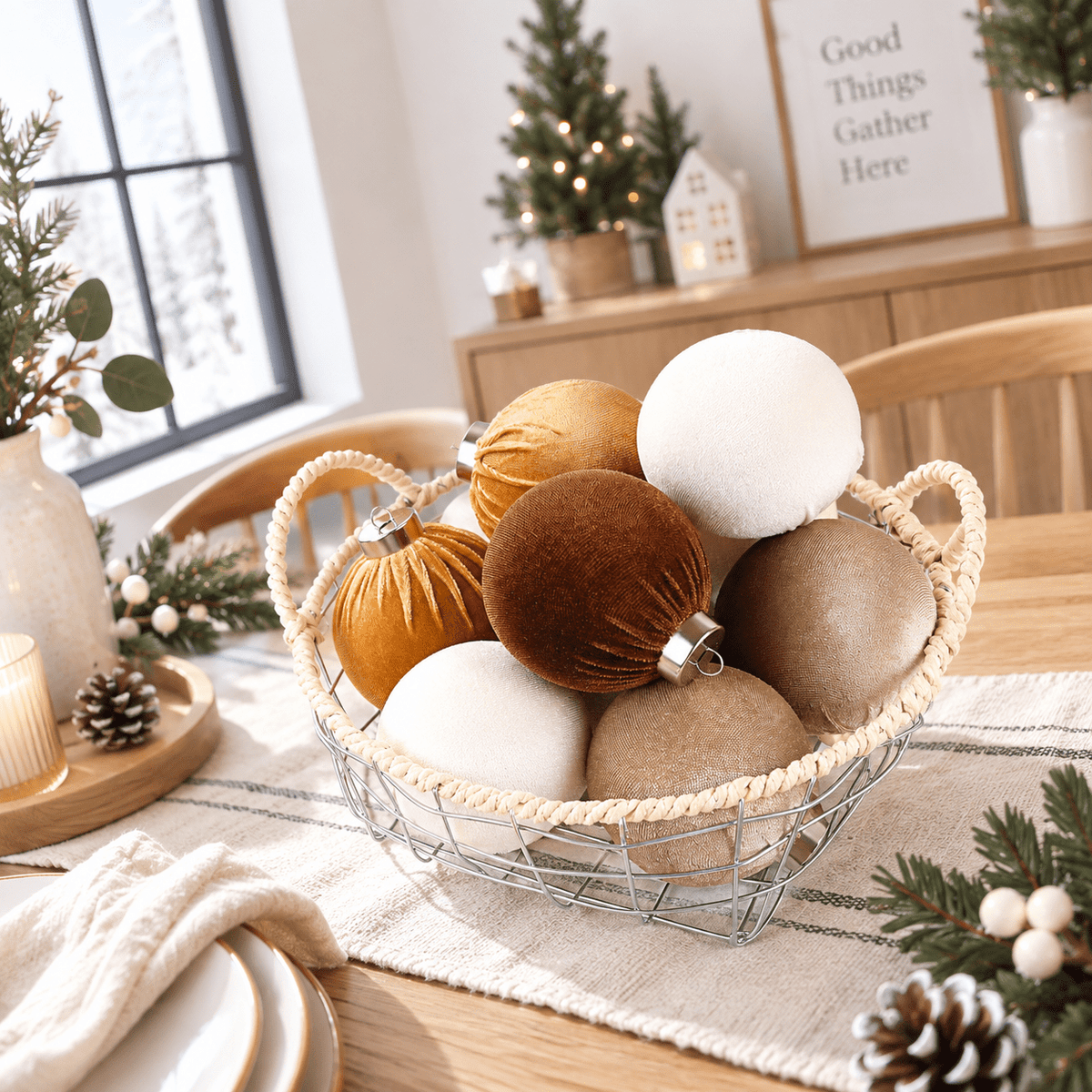 Christmas Ornaments Balls For Tree - 15pink & Teal Shatterproof Xmas Decorations Multicolor Beige 80mm 3.15inch