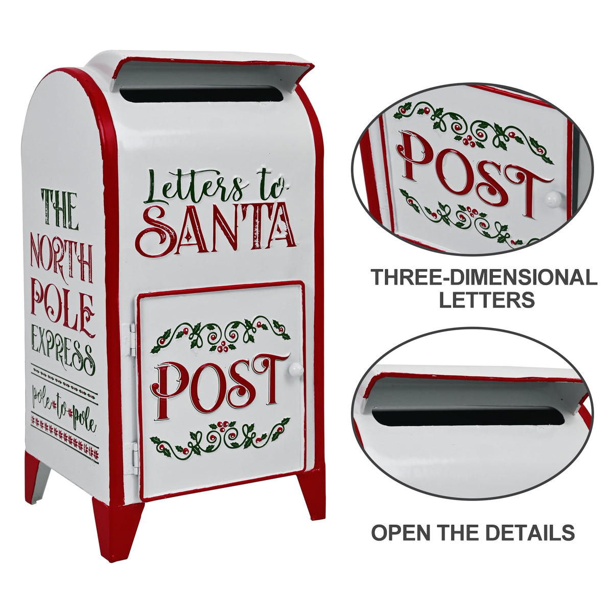Christmas Mailbox Decoration Santa's Mailbox Letters To Santa Xmas Ornament Tabletop Christmas Decoration