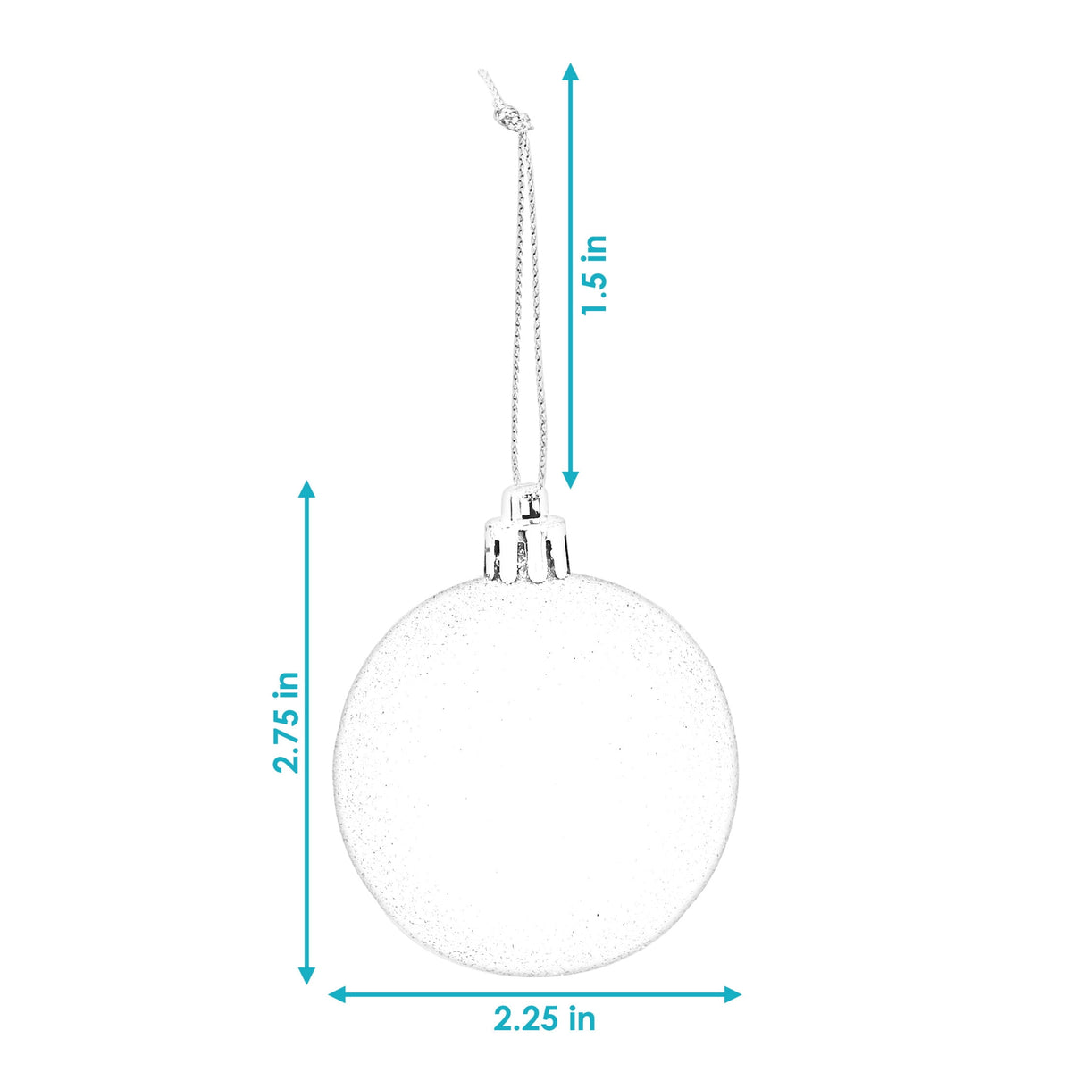 Sunnydaze Modern Holiday Black/Silver Plastic Christmas Ornament Balls, 300 Count