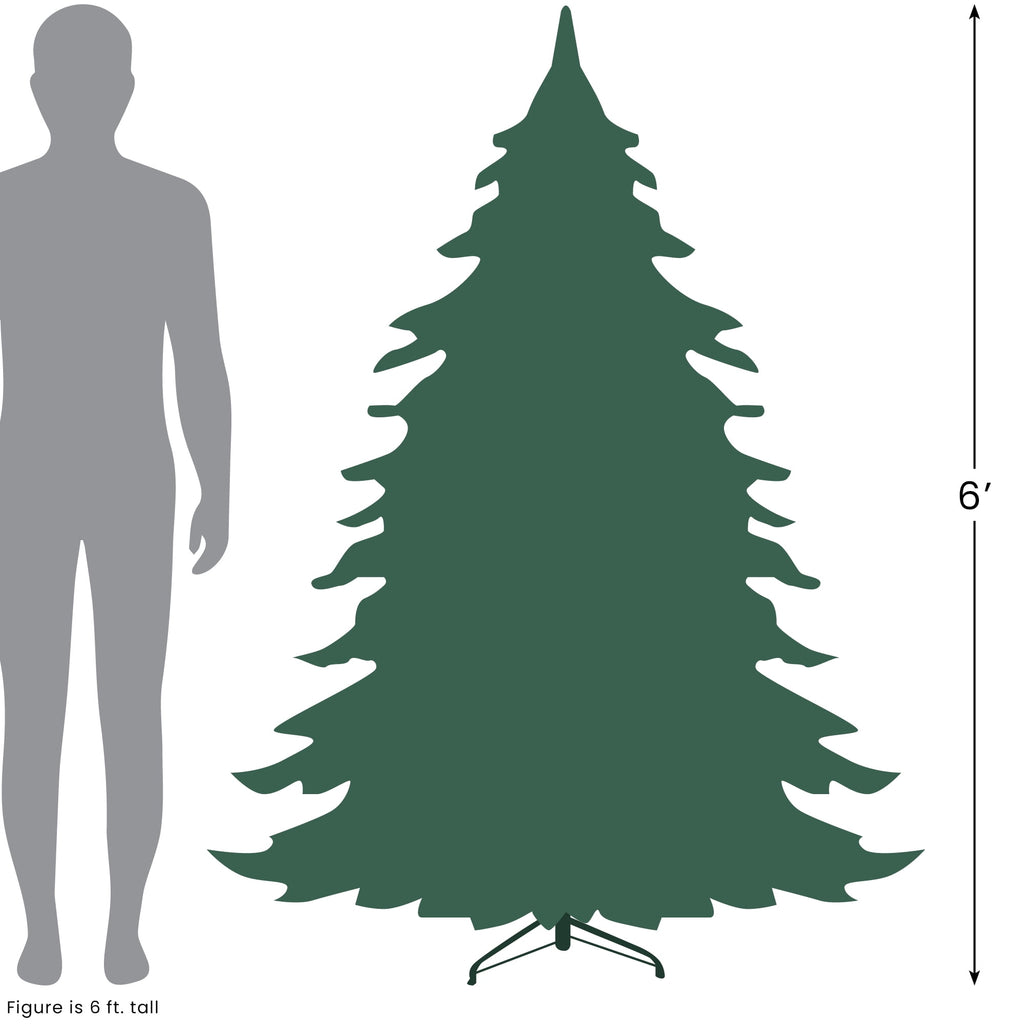 Northlight Pencil Flocked Pine Artificial Christmas Tree - 6' - Unlit