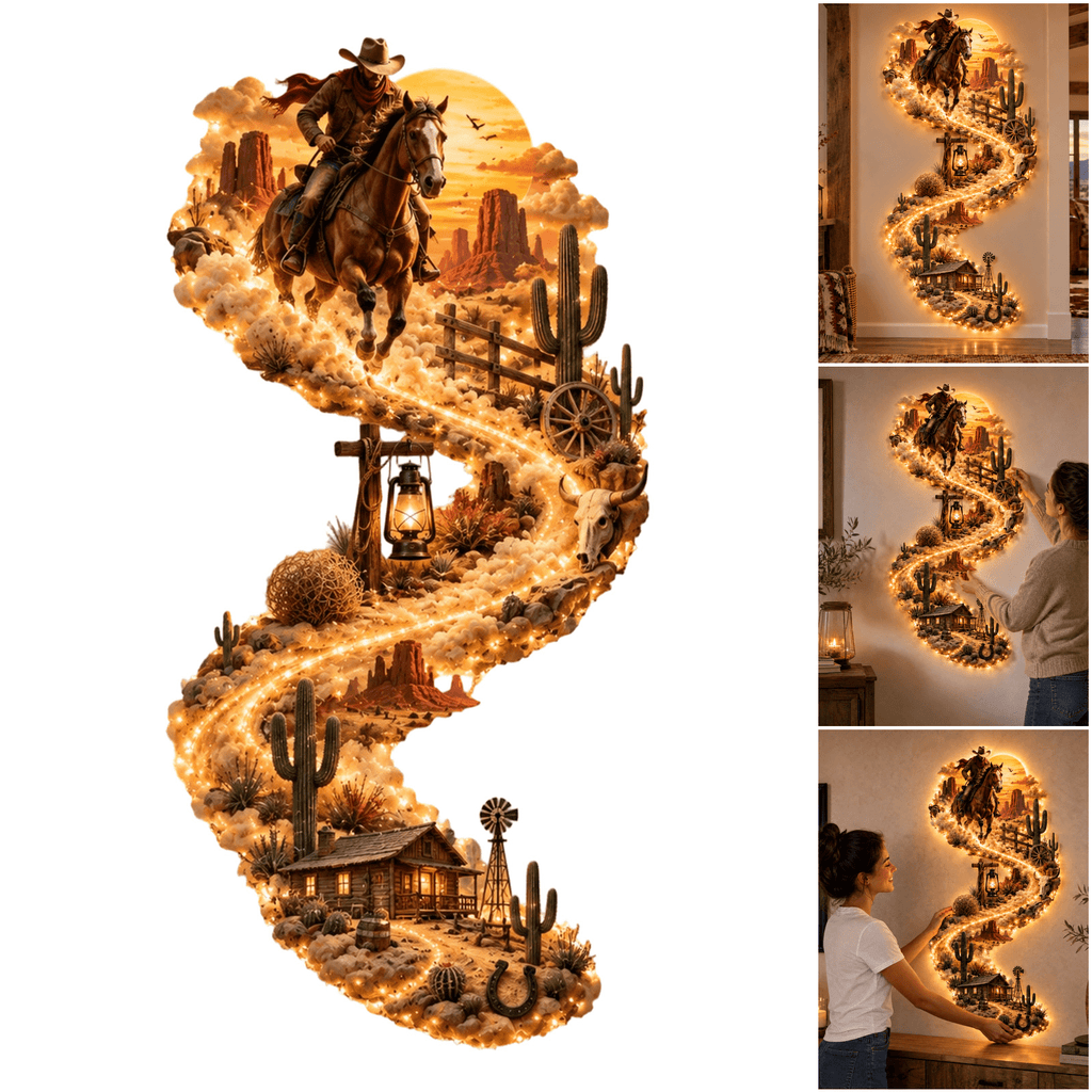 Lighted Christmas Stair Railing Garland Pack of 5 Santa Figures Snow Scene Ornament for Staircase Banister Indoor Display