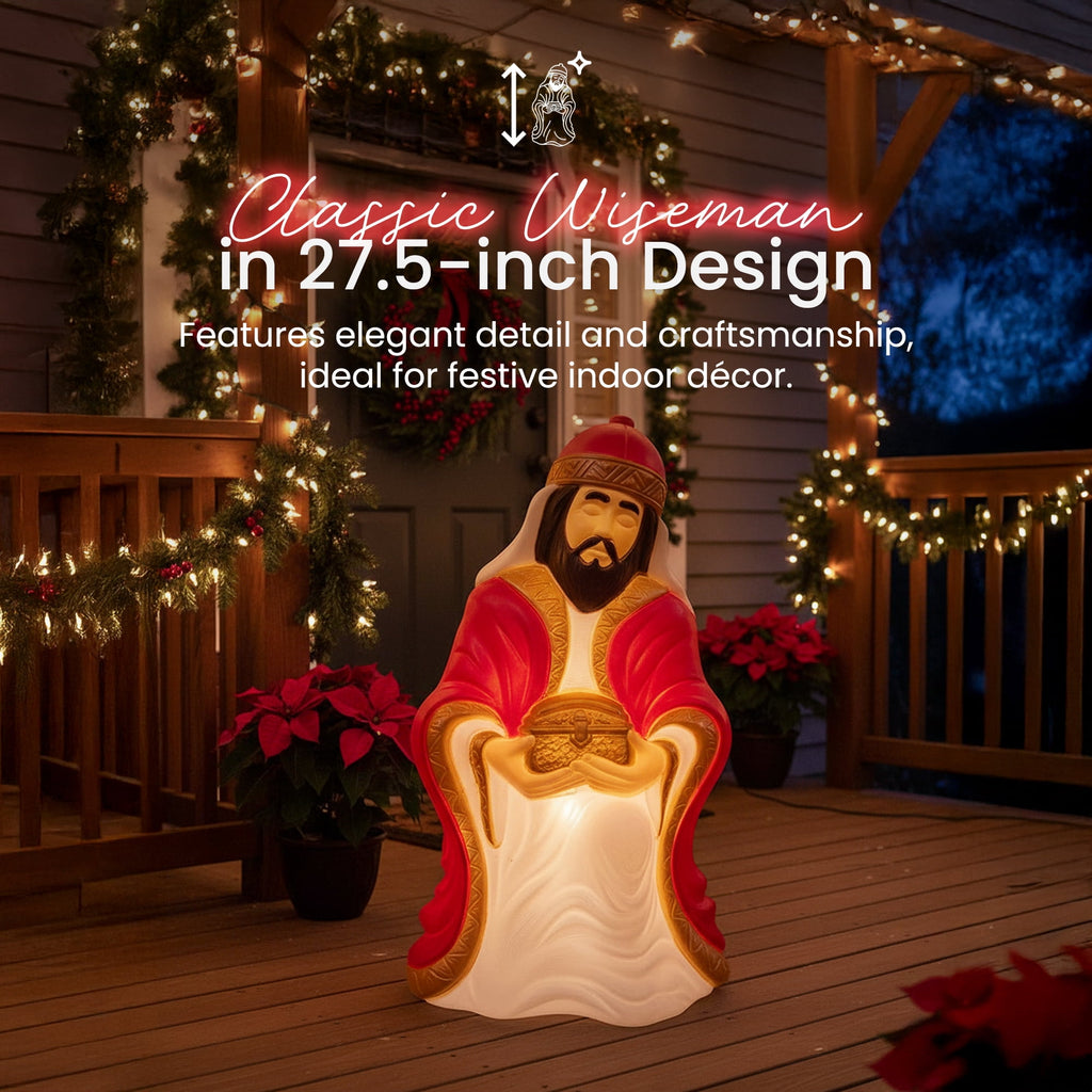 Union Products 74120 27.5 Inch LED Wiseman #1 Blow Mold Lighted Christmas Decoration