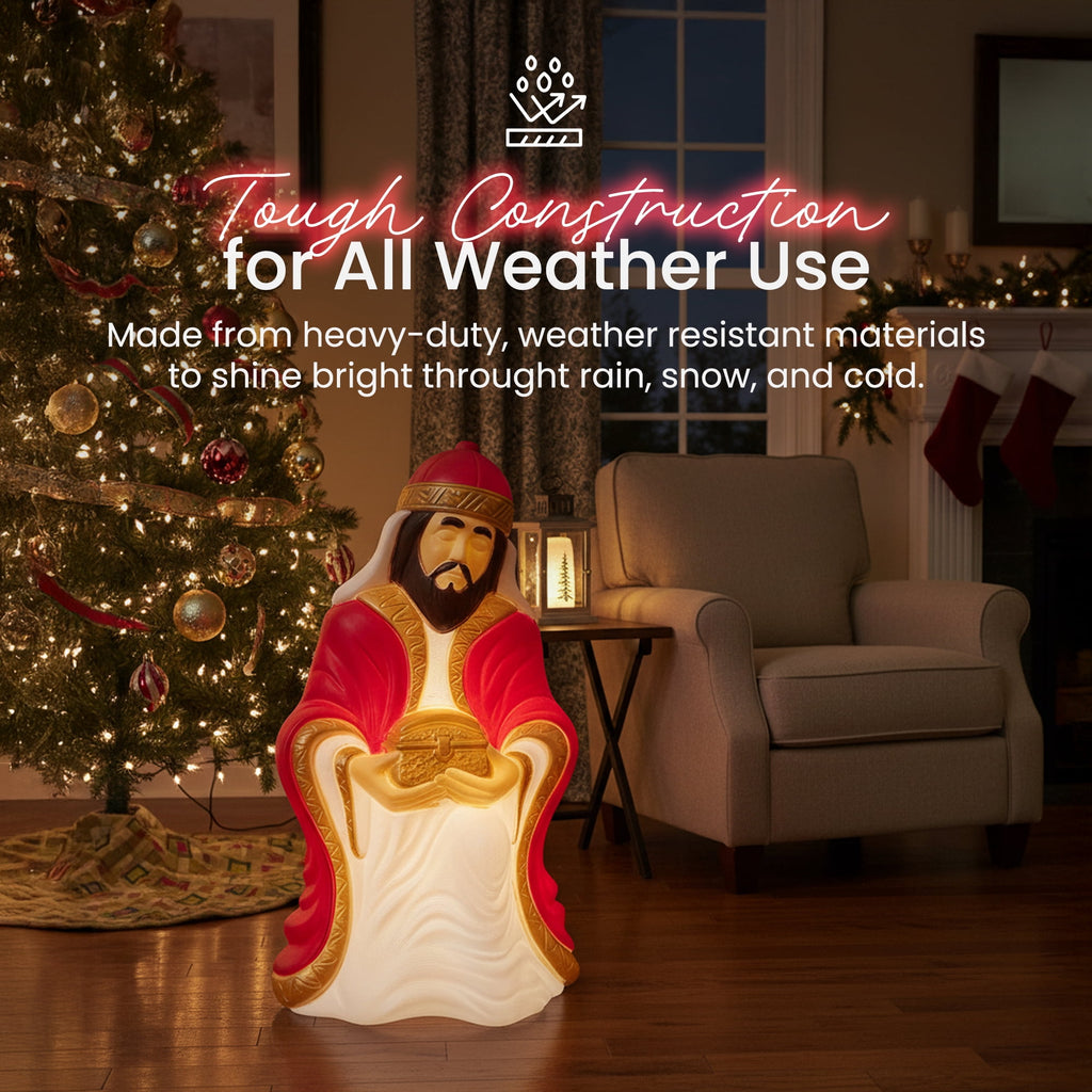 Union Products 74120 27.5 Inch LED Wiseman #1 Blow Mold Lighted Christmas Decoration