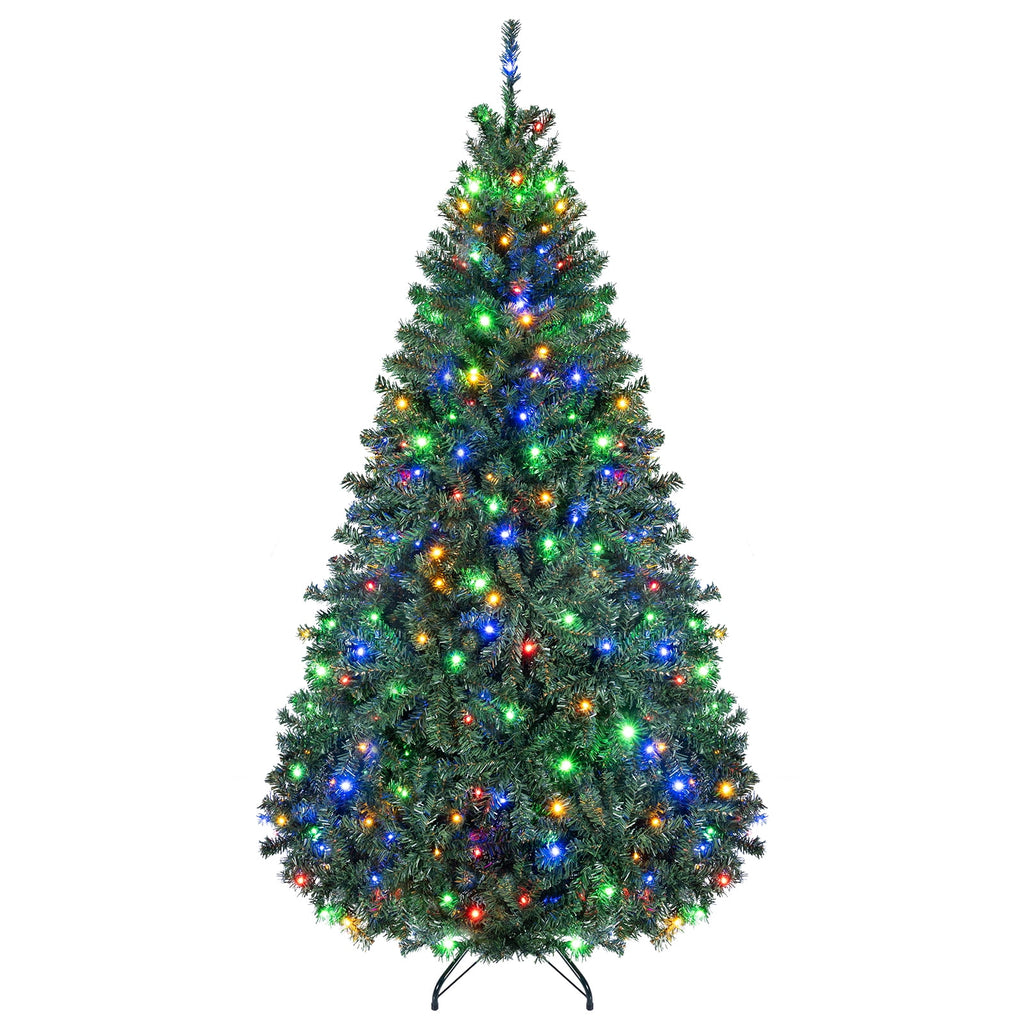 Costway 6Ft Pre-Lit Artificial Christmas Tree Hinged 350 LED Lights