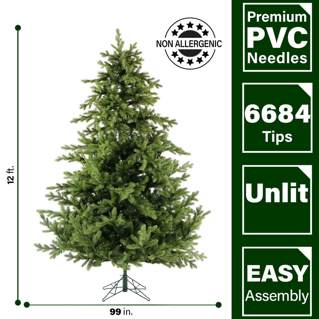 Fraser Hill Farm Woodside Pine 7.5 ft Christmas Tree, FFWS075-0GR