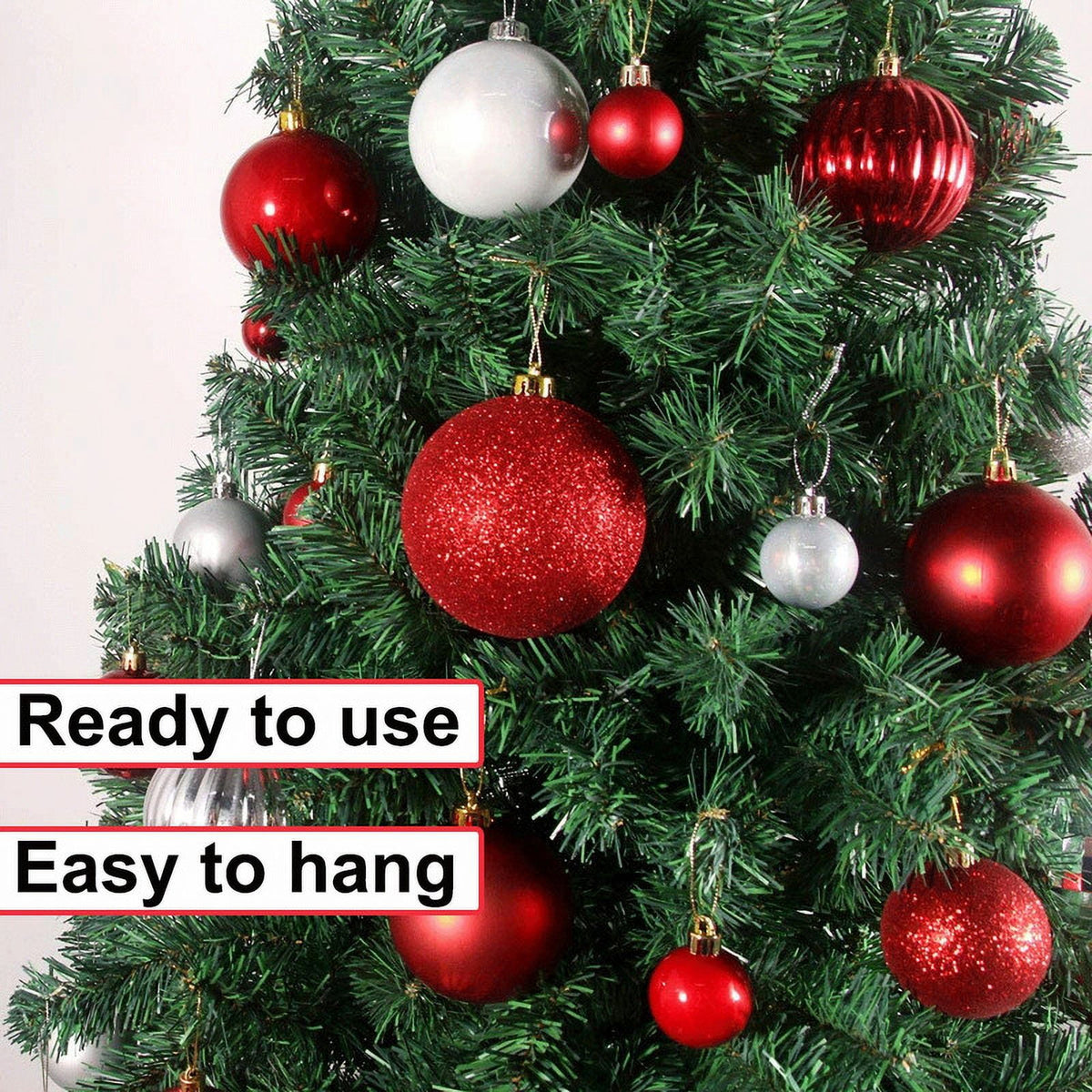 DUNCHATY 600-Pack Shatterproof Christmas Ball Ornaments, Assorted Colors & Sizes for Holiday Tree Decor