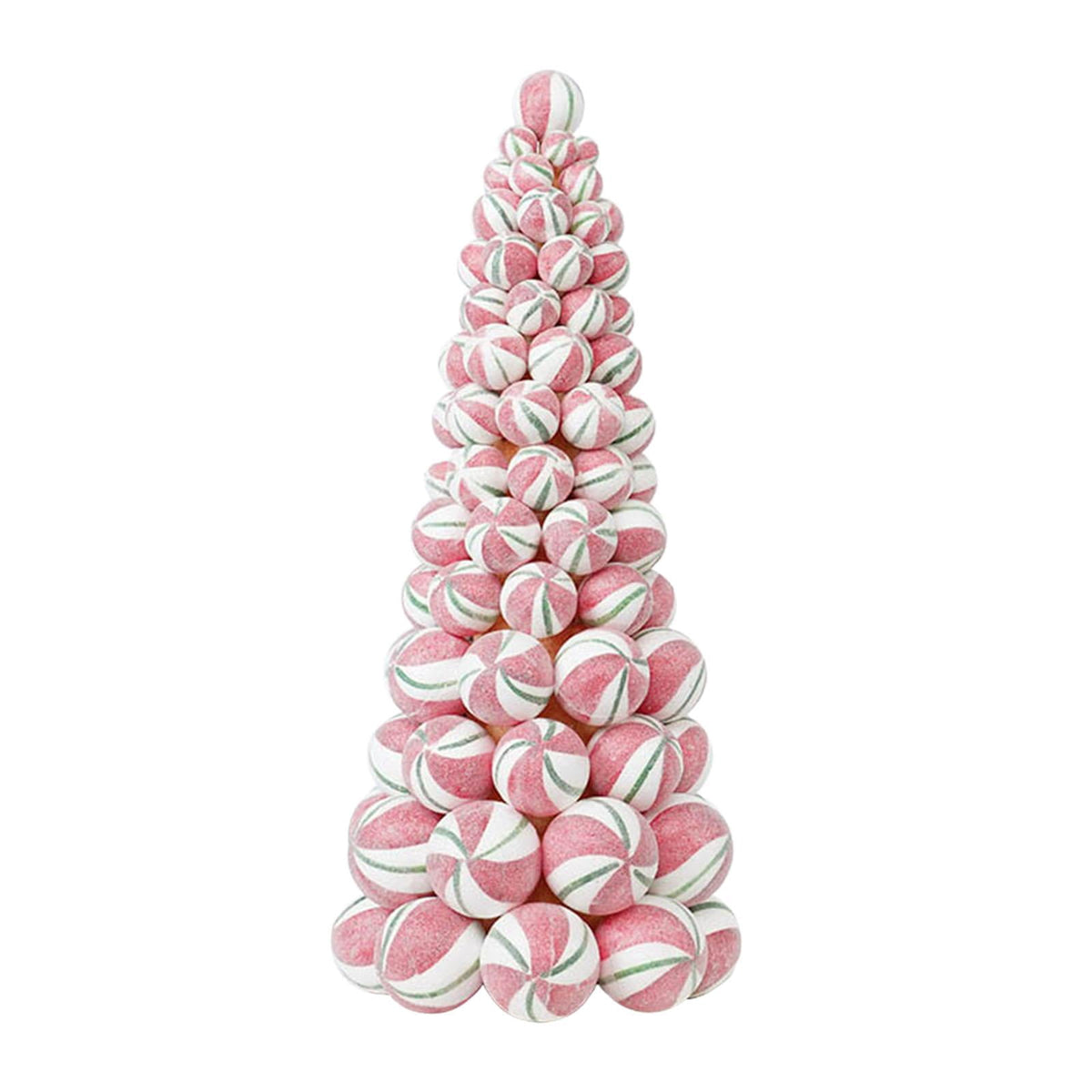 CUTICATE Christmas Ball Tree Christmas Decorations Collection Table Decor Tabletop Xmas Tree Christmas Balls Ornament for Home Holiday Pink White