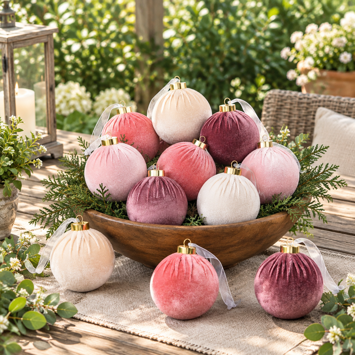Christmas Ornaments Balls For Tree - 15pink & Teal Shatterproof Xmas Decorations Multicolor Beige 80mm 3.15inch
