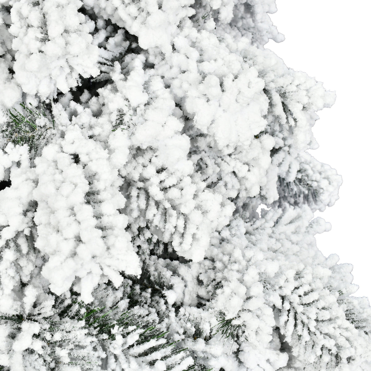Vickerman 5' Flocked Spruce Artificial Christmas Tree, Warm White Single Mold LED Lights