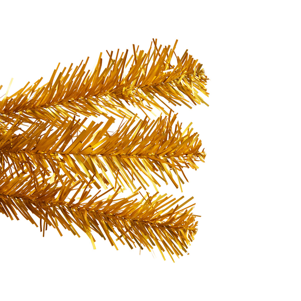 Northlight Pencil Gold Tinsel Artificial Christmas Tree - 6' - Unlit