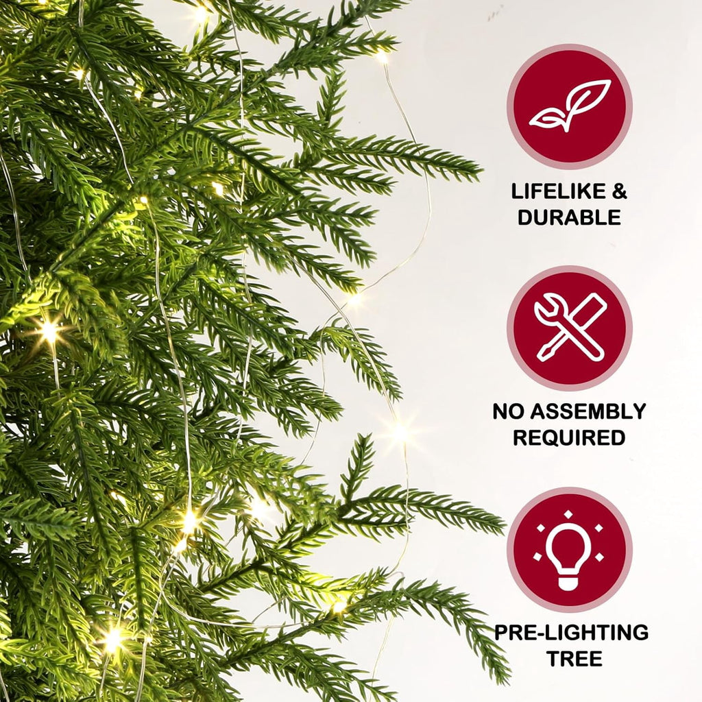 4FT Lifelike Touch Artificial Cedar Topiary Trees for Front Porch | Fake Christmas Trees, Faux Potted Plants, UV Resistant Fake Greenery, for Front Door Garden Outdoor Farmhouse Home Decoration