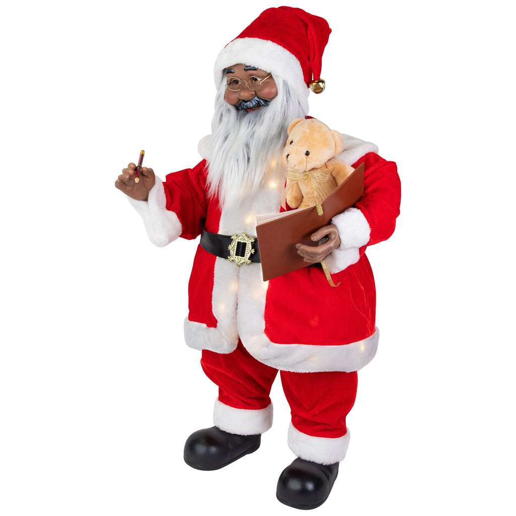 Northlight Lighted and Animated Musical African American Santa Christmas Decoration - 32"