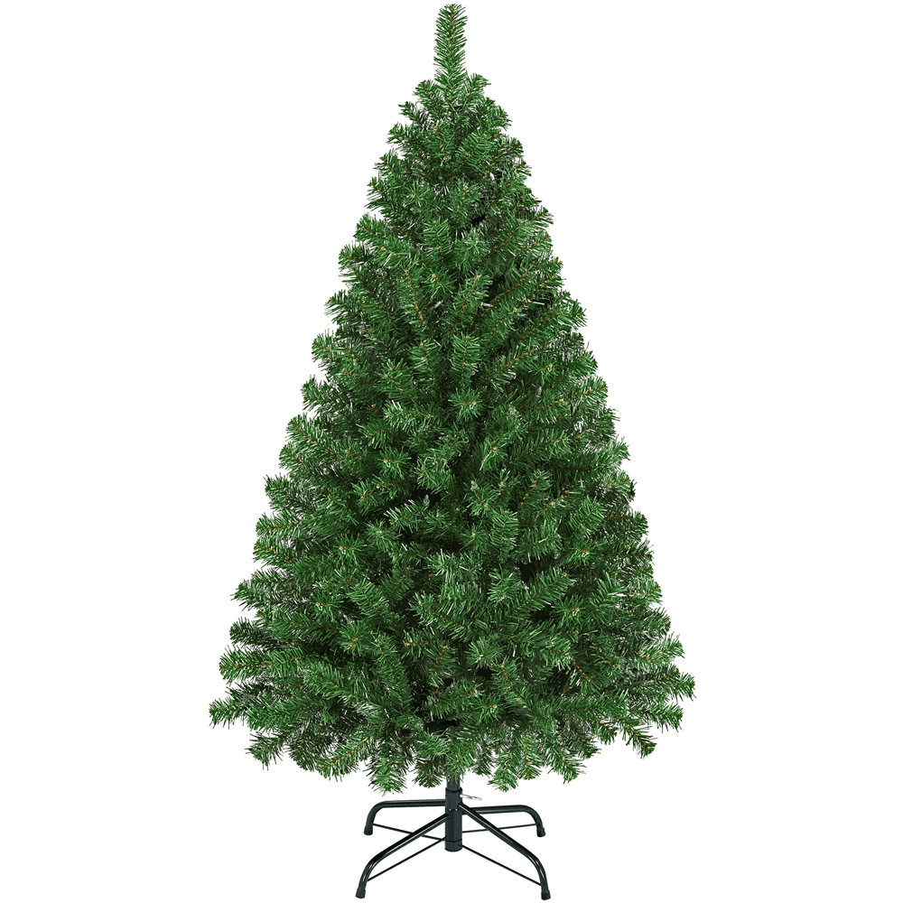 Alden Design 7.5ft Pre-Lit Fir Artificial Christmas Tree with Foldable Stand, White
