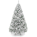 Best Choice Products Artificial Flocked Christmas Tree, 6ft Premium Unlit Pine Holiday Decor w/Metal Stand Green