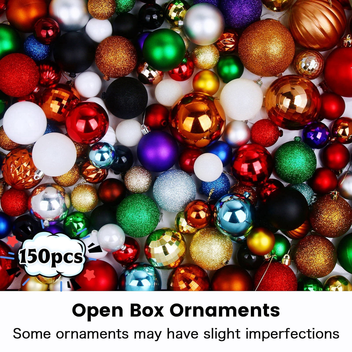 DUNCHATY 600-Pack Shatterproof Christmas Ball Ornaments, Assorted Colors & Sizes for Holiday Tree Decor