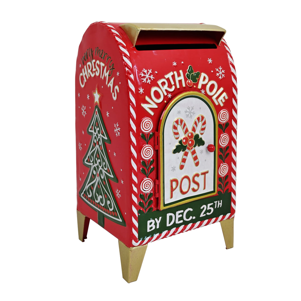 Christmas Mailbox Decoration Santa's Mailbox Letters To Santa Xmas Ornament Tabletop Christmas Decoration