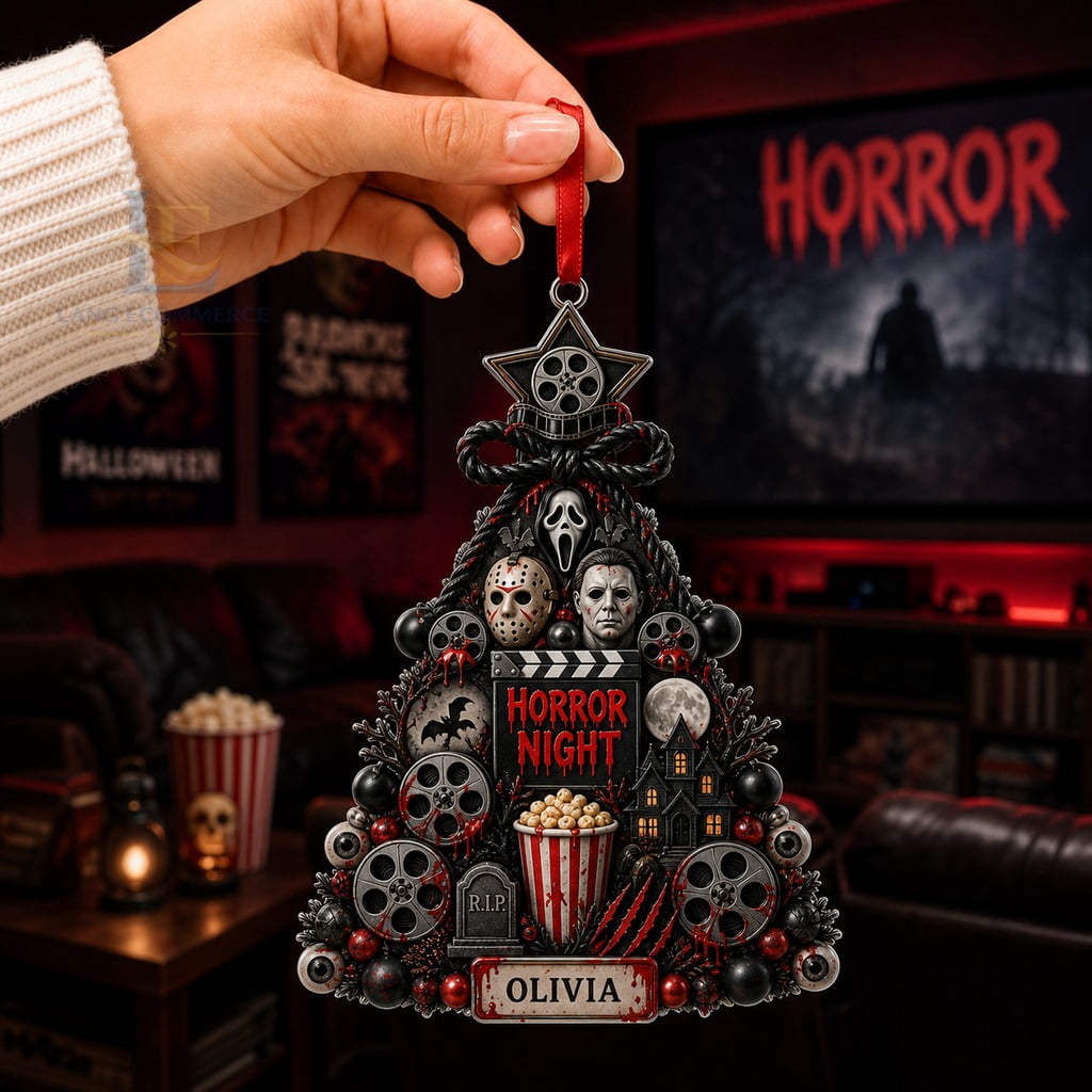 Christmas Ornament Acrylic Horror Movie Personalized Tree Hanging for Horror Fans