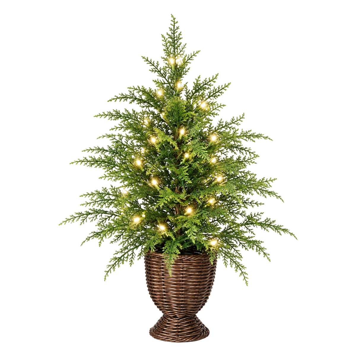 Faux Pre-Lit Cross Shaped Christmas Tree Cross, Exquisite Christmas Decorations (6FT-3 socks)