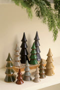 Kalalou Set of Ten Ceramic Christmas Trees – Handcrafted Holiday Decor