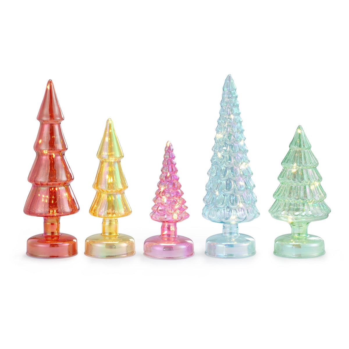 Mr. Christmas Set of 5 Twinkling Trees - Multi